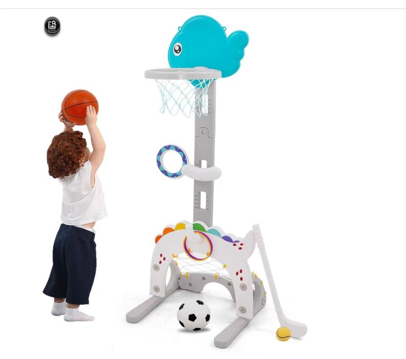 5-in-1 Kids Basketball Hoop