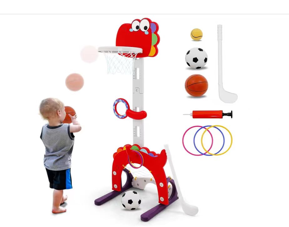 5-in-1 Kids Basketball Hoop