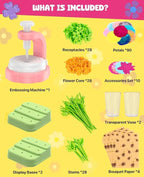 Fabric Flower Bouquets Craft Kit, DIY Arts and Crafts for Kids - Flowers Market Toy Educational Activity and Gift Toys