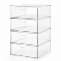 Stackable Pull-Out Storage Drawers – 4 Pack