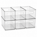 Clear Pantry Storage Bin Set – 6 Pack