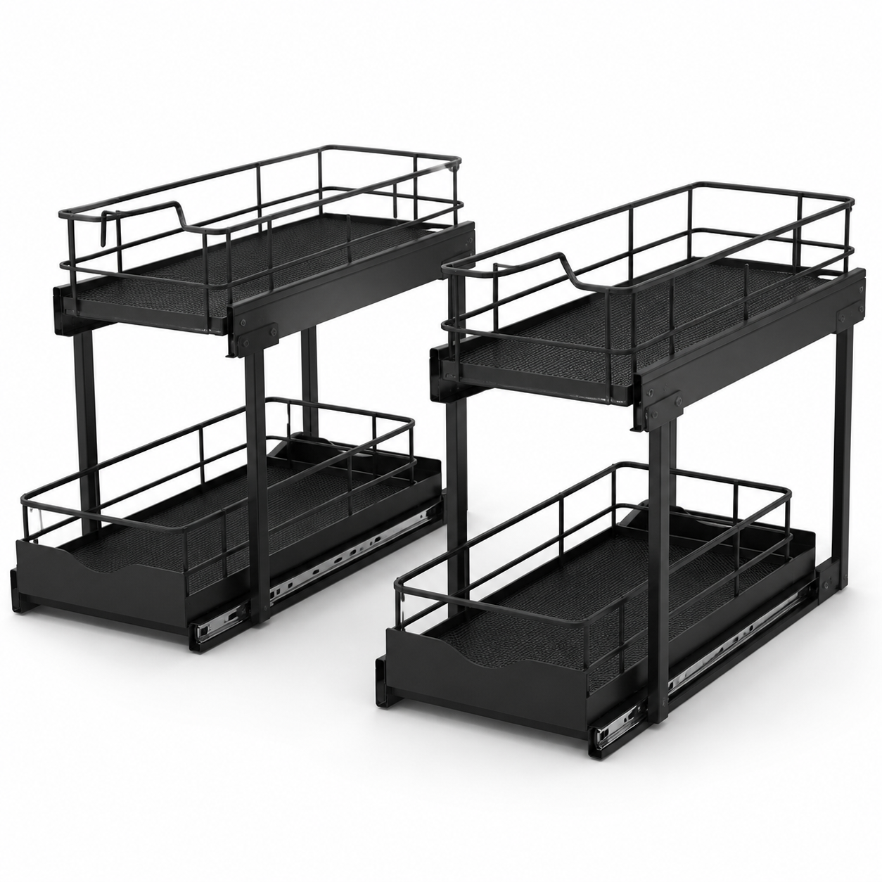2-Tier Pull-Out Under-Sink Organizer – 2 Pack