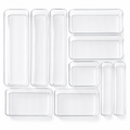 Clear Drawer Organizer Tray Set